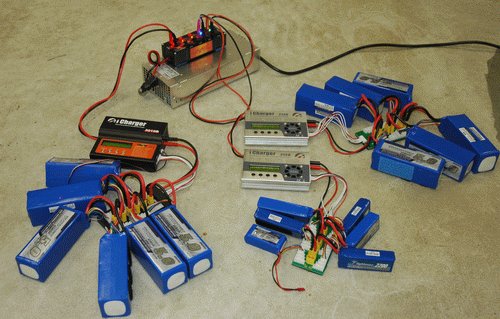 Charging RC LiPo Batteries on The Concrete Floor