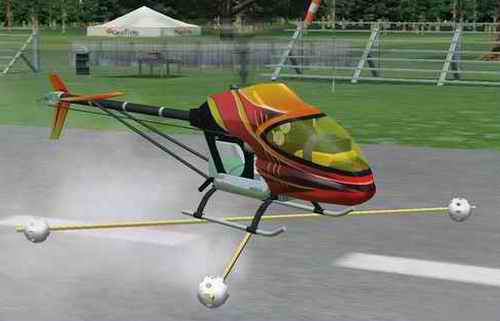 Simulateur d'hélicoptère avec équipement d'entraînement